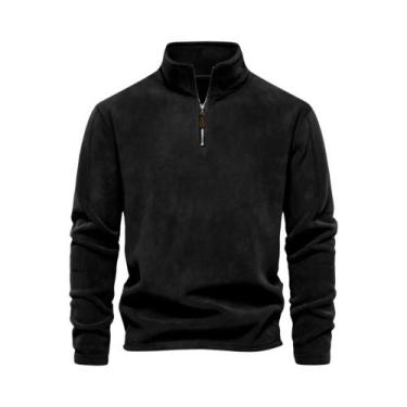 Imagem de Jaqueta De Fleece Quente E Espessa Para Homens AIOPESON Com Zíper E Pu