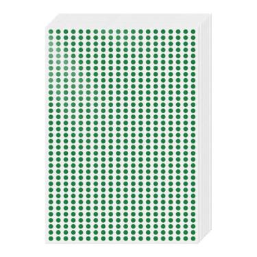 Imagem de Etiquetas de codificação de cores redondas verdes 0,25 polegadas 7000 peças