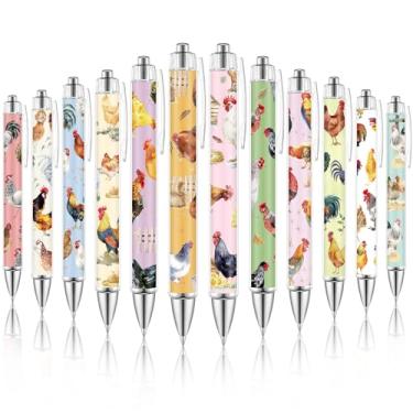 Imagem de Dispowreath Canetas esferográficas para amantes de animais, presente para mulheres, meninas, retráteis, 1,0 mm, material escolar, escritório, presente chique para professores, estudantes, aniversário