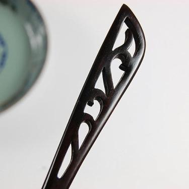 Imagem de Grampos de cabelo vintage esculpidos de madeira sândalo pauzinhos vara de cabelo étnico pino de cabelo feminino joias acessórios