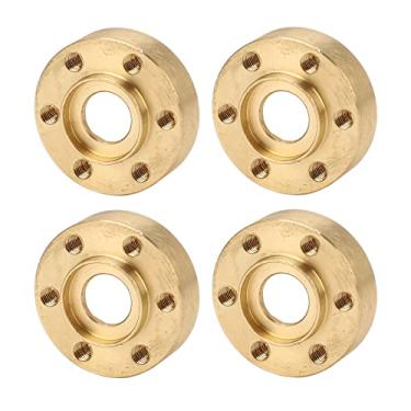 Imagem de Domary Pesos Roda de Latão, Pesos de Roda de Latão à Prova de Ferrugem para Rastreador RC, 4pcs RC Whex Hex Hub Adaptador 1.9 2.2in, para Bicicleta Axial 1/10 SCX10 VS4-10 Gen8 RC Bike (9mm)