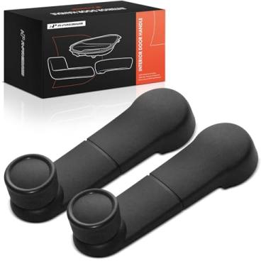 Imagem de A-Premium 2 peças de manivela de janela compatíveis com Ford F-150, F-250, F-350, F-600, F-700, F-800, Explorer, Mustang, Taurus, Econoline Super Duty e Mercury Cougar, preto texturizado, lado
