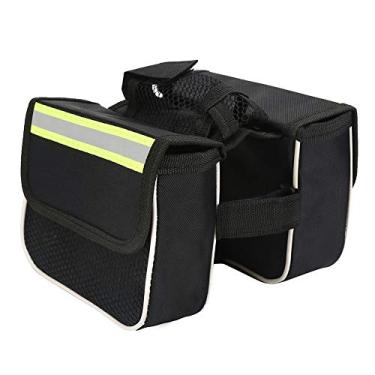Imagem de Okuyonic Suprimentos de Ciclismo PU Bicicleta Rack Traseiro Bolsa de Armazenamento Bolsa de Selim de Bicicleta Durável para Andar Ciclismo para Bicicleta
