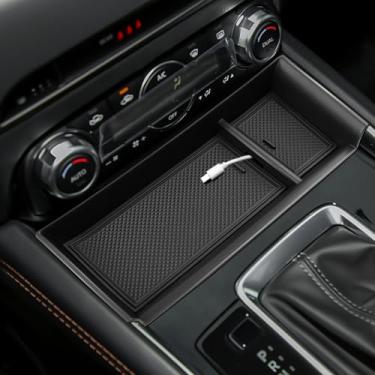 Imagem de ANFOKAS Compatível com Mazda CX-5 Acessórios 2025 2024 2023 2022 Consoles Centrais de Carro Bandeja Inserção Organizador Apoio de Braço Caixa de Armazenamento Engrenagens Painel de Engrenagens Suporte