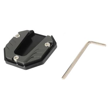 Imagem de BYYINGSUS Extensor universal para scooter para motocicleta, suporte lateral para pé, placa de suporte, base ampliada antiderrapante (titânio) (titânio)