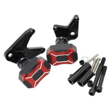 Imagem de BYYINGSUS Acessórios de modificação de motocicleta proteção deslizante de quadro proteção contra colisão proteção do motor compatível com CB650R CB650F CBR650F 2019-2021 (vermelho)