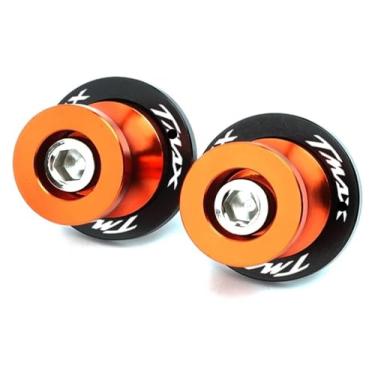 Imagem de BYYINGSUS Carretéis de braço oscilante M6 parafusos de suporte CNC acessórios de motocicleta compatíveis com Y&AMAHA Tmax T-max 530 2013-2018 TMAX 500 2008-2011 (laranja)