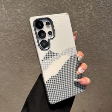 Imagem de Capa de celular fosca de fibra de carbono rígida para Samsung S25 S24 S23 Ultra Plus com estrutura de metal e capa para carregamento sem fio, F16, para Galaxy S24 Ultra