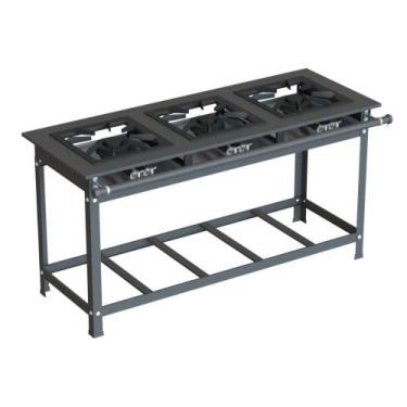 Imagem de Fogão Industrial 40x40 P10 3 Bocas Baixa Pressão 3 QD - JL Colombo