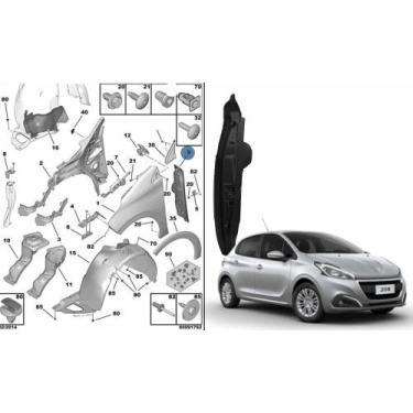 Imagem de Espuma Paralama Peugeot 208 1.6 2012 - 2021 ( Lado Direito ) - Novo Or