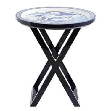 Imagem de Mesa de canto com mesa de canto pintada mesa de centro moderna de madeira maciça para sala de estar quarto sofá mesa lateral decoração compacta