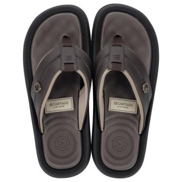 Imagem de Chinelo Cartago Fiji IV Dedo 12335, 46/47, Marrom escuro
