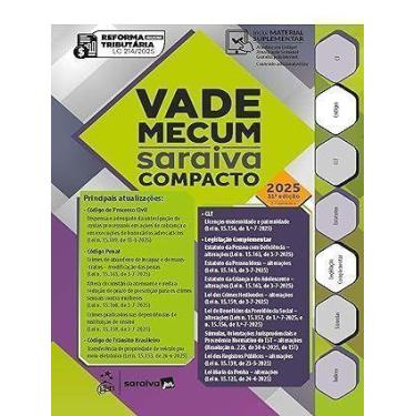 Imagem de Vade Mecum Saraiva Compacto - 31ª Edição 2025 - SARAIVA JUR, Sortido