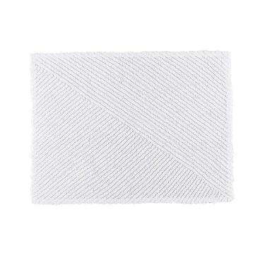 Imagem de Tapete Retangular Breton Dupla Face 100% Algodão - Kacyumara - Branco - 50x70cm