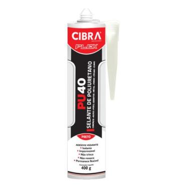 Imagem de Cola Selante Adesivo Multiuso Flex Pu40 Preto 400g Cibra