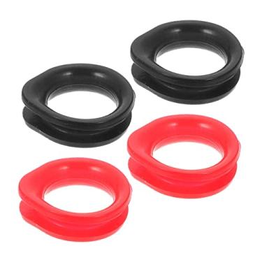 Imagem de Mipcase 4 peças de tesouras, anel de silicone, acessórios de beleza, tesouras, inserções de aderência, inserção de polegar, anéis de dedo, inserções, tesoura, suprimentos, tesoura, anéis de dedo