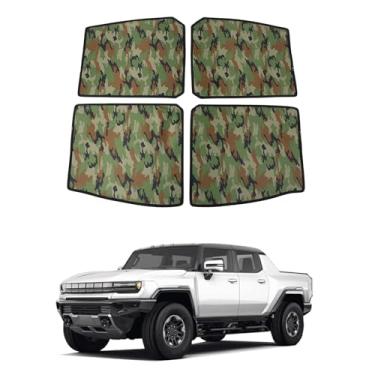 Imagem de Aotumcer Para-brisa dianteiro para-sol para 2022-2026 Hummer EV SUV acessórios captador Aotumcer tetos solares sombra isolamento blocos de calor UV sem lacunas design de fio de aço sem lacunas pode