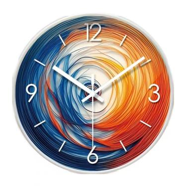 Imagem de Relógio de parede com design abstrato moderno, quartzo antiaderente de 30 cm