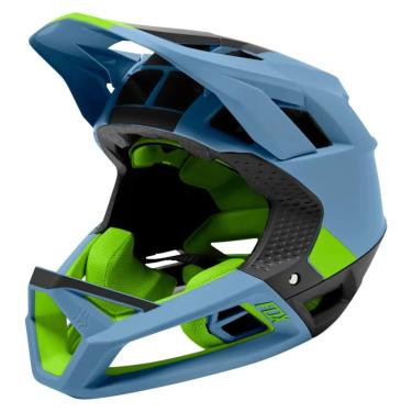 Imagem de Capacete Fox Proframe Blocked Azul/Verde