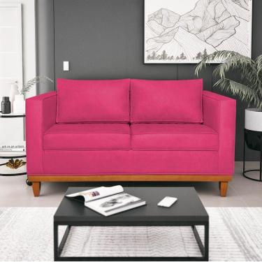 Imagem de Sofá 2 E 3 Lugares Europa 180 Cm Estilo Conforto E Elegância Suede - Amarena Móveis Pink