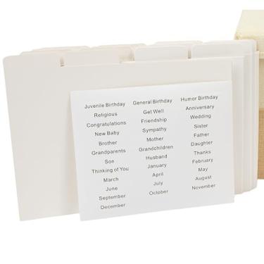 Imagem de Kalolo Malosi Caixa organizadora de cartões comemorativos com divisórias | Porta-cartões para mais de 150 cartões com 15 divisórias - Organizador de caixa de cartão elegante - aniversário