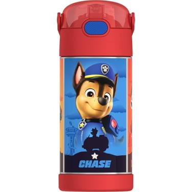 Imagem de Thermos Garrafa térmica infantil Funtainer com canudo, aço inoxidável, 355 ml, Blue Paw Patrol