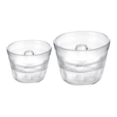 Imagem de Bothyi Pote de vidro para picles com tampa de peso, ideal para fermentação de kimchi, servir picles de alho, conservas de quiabo e jalapeño, 2 Peças .7.8cm 9.6cm