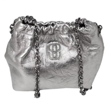 Imagem de Bolsa Feminina Pequena Schutz Bucket Hoover Tiracolo Couro Alça de Corrente 500182739-Feminino