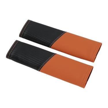 Imagem de Partuto Almofada de cobertura de cinto de segurança laranja poliéster 22,5 cm almofada de cinto de segurança almofada de ombro 2 peças