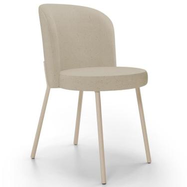 Imagem de Cadeira Para Sala De Jantar Cozinha Estofada Gavi Arena L02 Linho Bege Escuro - Lyam Decor