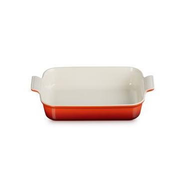 Imagem de Travessa Retangular Heritage 32 cm Vermelho Cayenne Le Creuset