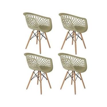 Imagem de Conjunto 4 Cadeiras Web  Creme