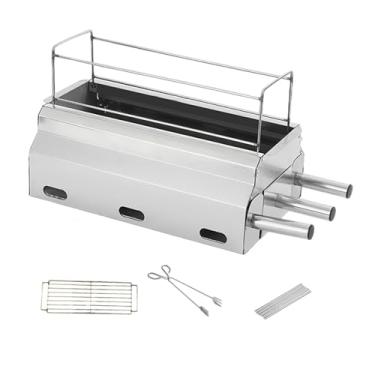Imagem de IEUDNS Churrasqueira portátil de mesa para churrasco, grelha sem fumaça para cozinhar, Xl