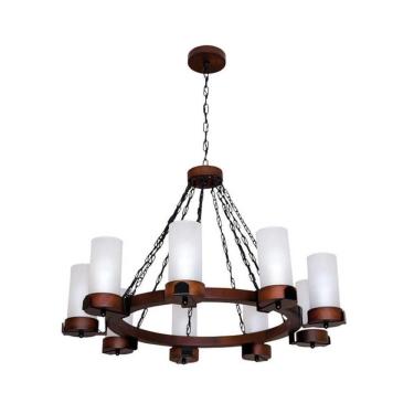 Imagem de Lustre Country Envelhecido 9 Lâmpadas 1109E - Luminárias Müller