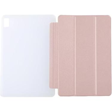 Imagem de Yuxyiony Capa para Blackview Tab 10 Capa protetora dobrável de silicone macio fosco capa protetora para tablets flip (rosa)