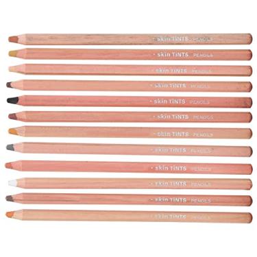 Imagem de Luqeeg Ferramentas de Desenho a Carvão Com Toner Pintado à Mão para Livros de Colorir para Adultos, Não Tóxico e Ecologicamente Correto, 12 Lápis Pastel para Ilustração e Animação