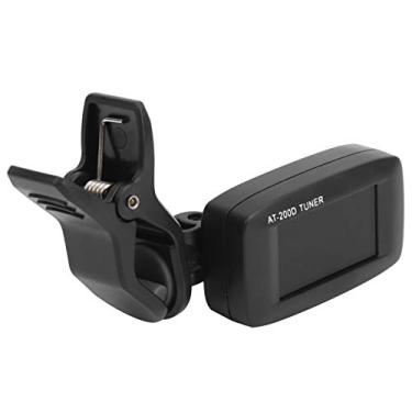 Imagem de aqxreight Digital Guitar Tuner Cromatic Guitar Bass Ukulele Instrumento Musical Acessórios AT?200Black Design de 360 ​​graus Tem Melhor que Seu é Pequeno Tem um Afinador de Aparência e (Cor preta)