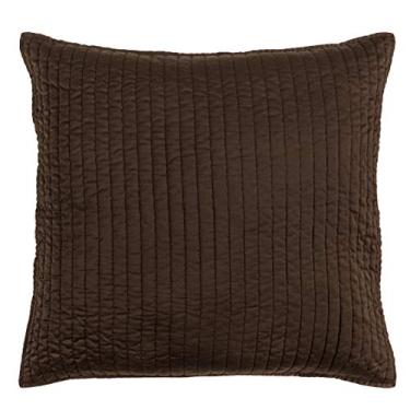 Imagem de Almofada de cetim acolchoada Euro Sham Chocolate