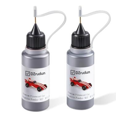 Imagem de DZrudun Pó de grafite para carros de madeira de pinheiro - Spray lubrificante de grafite seco de 28 g para eixos e rodas Derby | Lubrificante de bloqueio multiuso de malha 3000 de alta pureza | Use