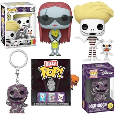 Imagem de Square Up Jack Skellington Figure Nightmare Before Christmas Bundled with Halloween Town Soda Tin Can + Compatible with Rubik's Theme Cube Character Puzzle 2 Items