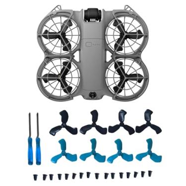 Imagem de 8 peças de hélices compatíveis com acessórios DJI Neo 2 – Lâminas de hélice de substituição de plástico, design leve e silencioso de baixo ruído, peça sobressalente flexível durável para drone com
