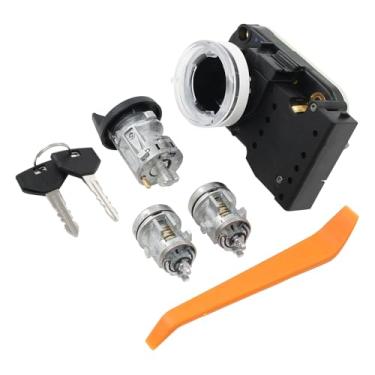 Imagem de DriveFix Conjunto de mangueira de bloqueio de interruptor de ignição com cilindro de fechadura de porta para Dodge Ram 1500 2500 3500 Durango Dakota Viper 1994-2001 para Jeep Grand Cherokee 1997-1998