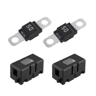 Imagem de Sandfren Kit de suporte de fusível AMI/Midi para carro de 50 amperes, fusível aparafusado de alta corrente com tampa, acessórios de substituição automotiva, universal para ônibus, caminhões, veículos