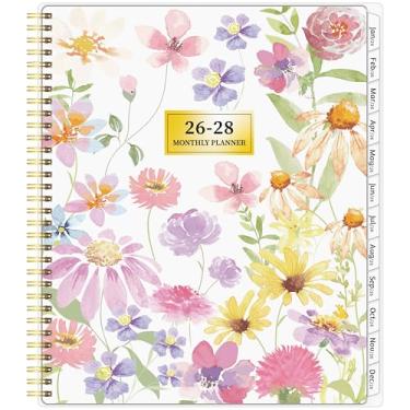 Imagem de Agenda mensal 2026-2028, agenda de 36 meses 2026-2028 de janeiro de 2026 a dezembro de 2028, 21 x 28 cm com abertura pautada, capa flexível, espiral encadernada, bolso, abas revestidas, notas e