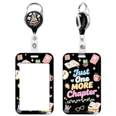 Imagem de Porta-crachás de identificação de professores, porta-crachás retrátil, carretel com porta-identidade, lindo clipe para chaves e crachás de identificação para mulheres, crianças, bibliotecárias