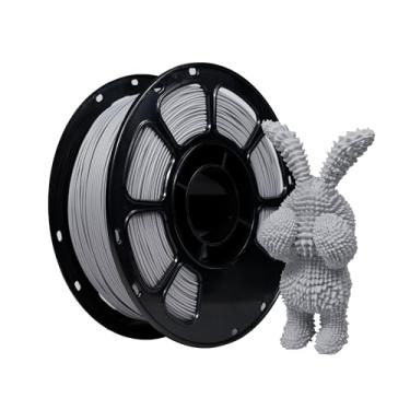Imagem de iBOSS Filamento fosco PLA Plus, filamento de impressão 3D cinza 1,75 mm 1kg, filamento cinza fosco PLA+ perfeitamente enrolado, serve na maioria das impressoras 3D FDM, carretel de 1 kg (1 kg)