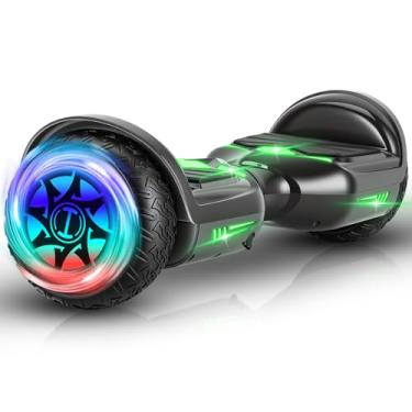 Imagem de VentoEco Hoverboard Adulto e Infantil com 320W, Overboard Todo Terreno com Rodas Largas 6.5", Overboard com Bluetooth e Luzes LED, Hoverboard Adulto até 120kg, Autonomia de 10km