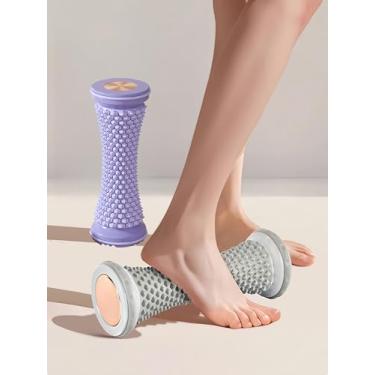 Imagem de Rolo de fáscia para pés de ioga, massagem muscular profunda em casa, academia, fitness, roxo