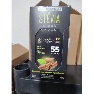 Imagem de STEVIA CHOCO 55% CACAU 70G - DP 6 UN. - TUDO ZERO LEITE