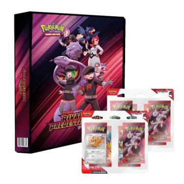 Imagem de Álbum Pokemon Rivais Predestinados com 2 Blisters Quádruplos - Pokémon